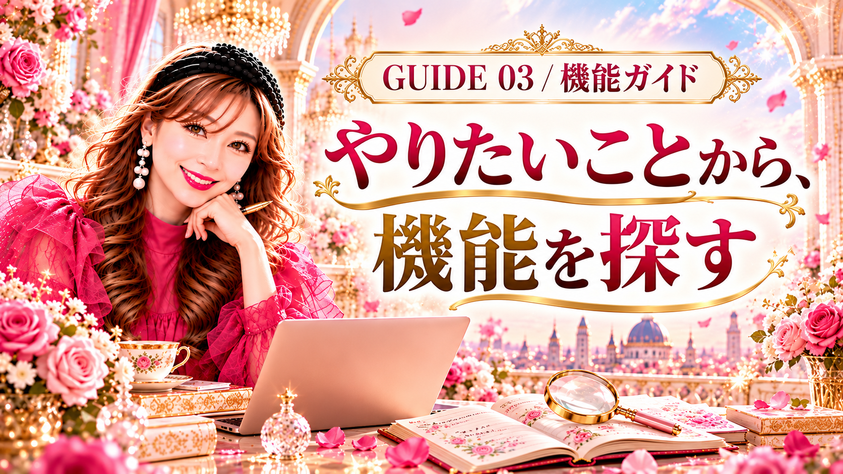 GUIDE 03 / 機能ガイド：やりたいことから、機能を探す。
