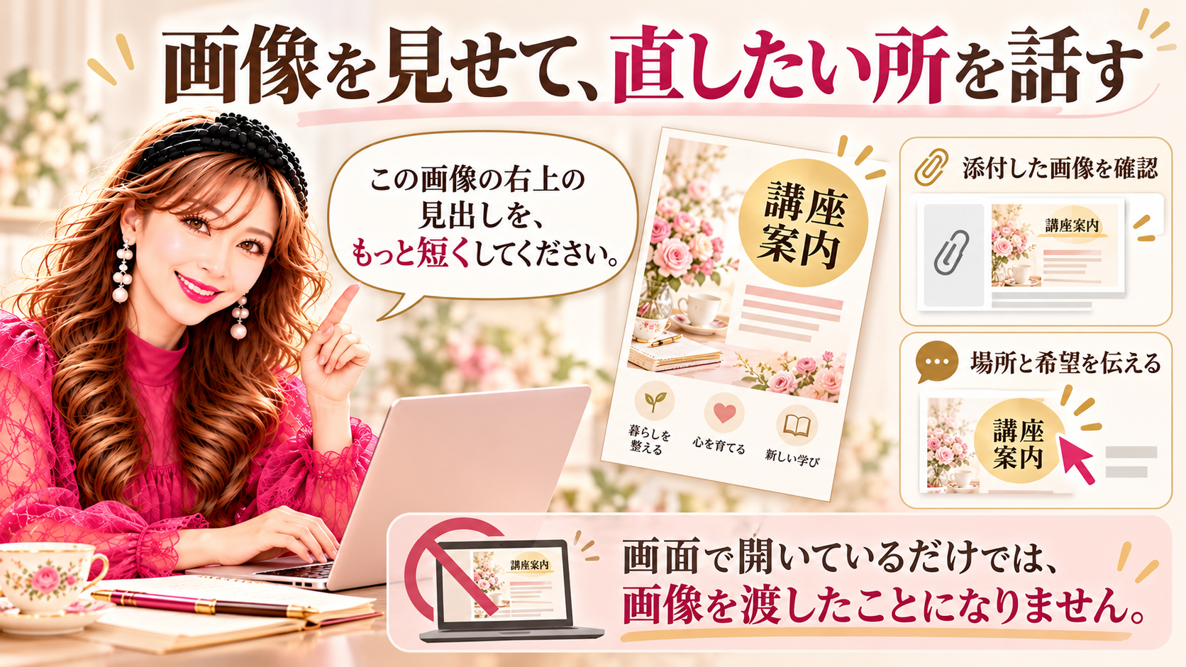 画像を見せて、声で直したい所を伝える
